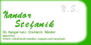 nandor stefanik business card